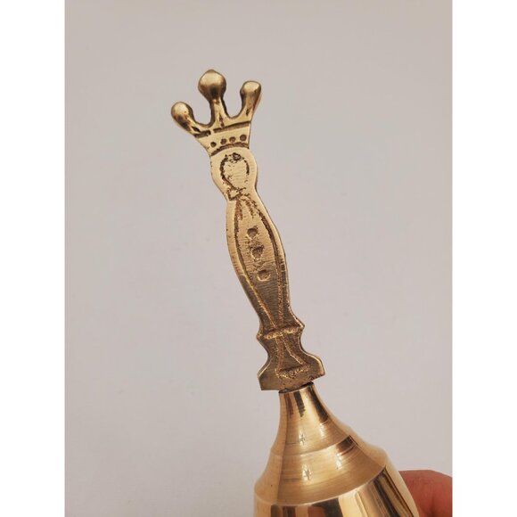 Vintage Brass Hand Bell - Handheld Solid Brass Bell with Charming Tone - Home - Picture 10 of 10